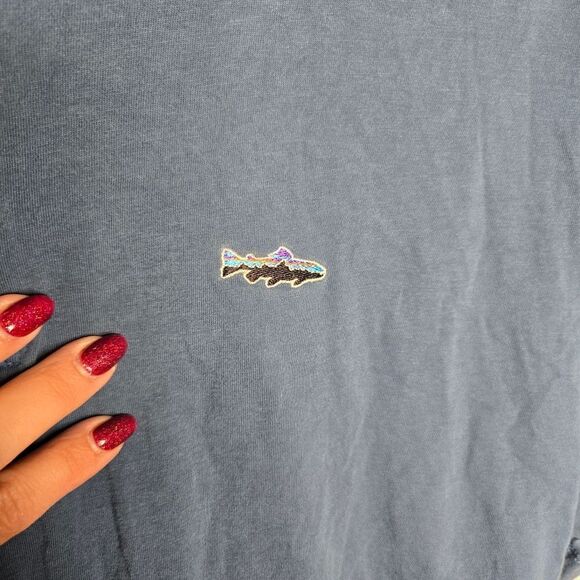 Patagonia Blue Organic Cotton Lightweight Polo - Picture 4 of 6